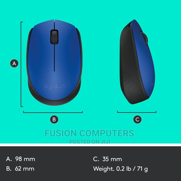 LOGITECH M171 Wireless Mouse Blue - thumbnail 2