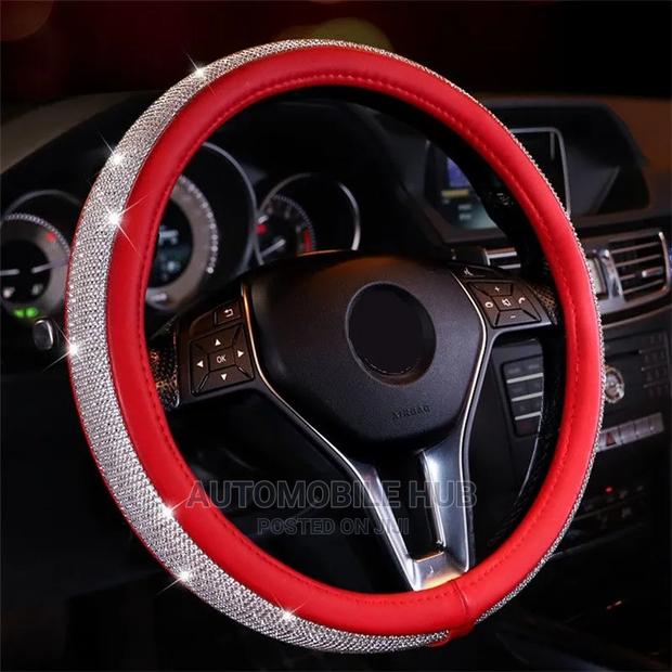 Leather Glittering Shinning Steering Wheel Covers