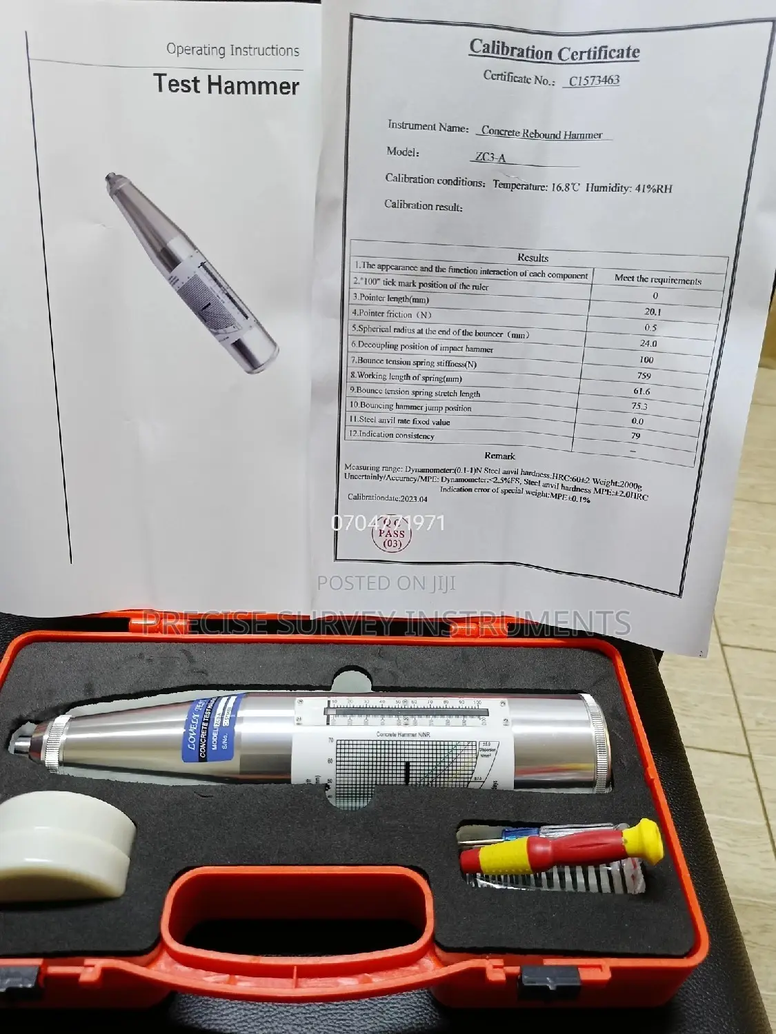 Concrete Rebound Hammer (Zc3-a Model ) Analog