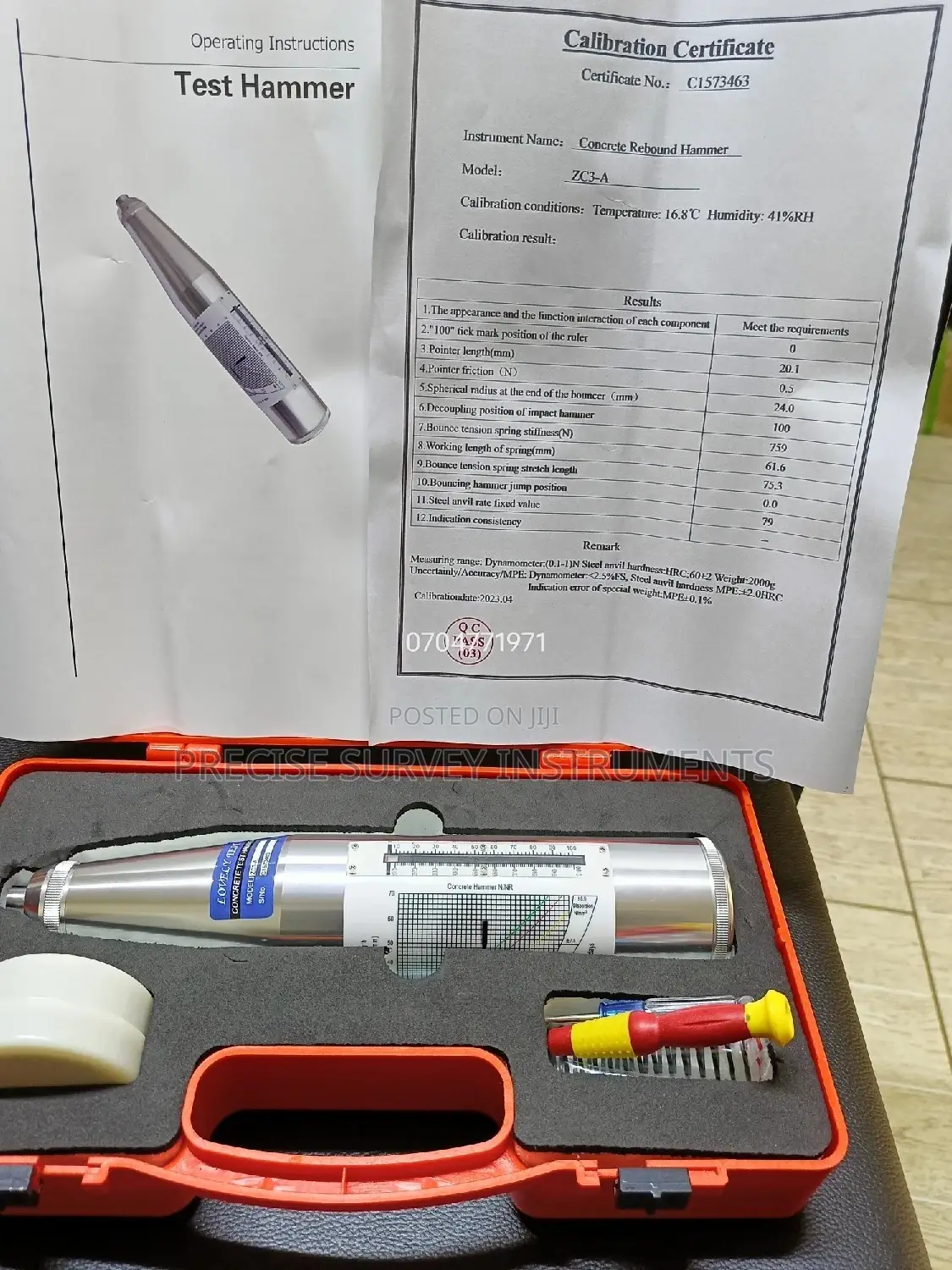 Digital/Analog Concrete Rebound Hammer Available
