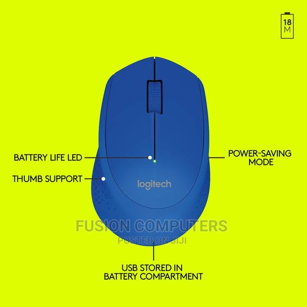 LOGITECH Wireless Mouse M280 Blue 2.4ghz - thumbnail 2