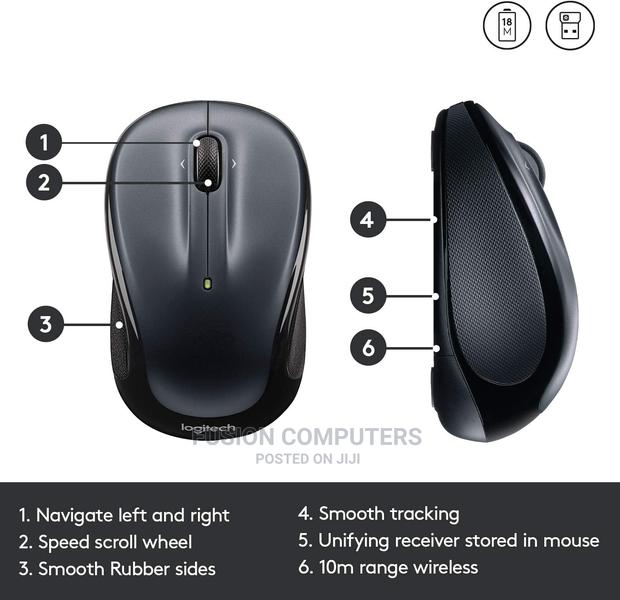 Logitech M325 Wireless Mouse Dark Silver - thumbnail 3
