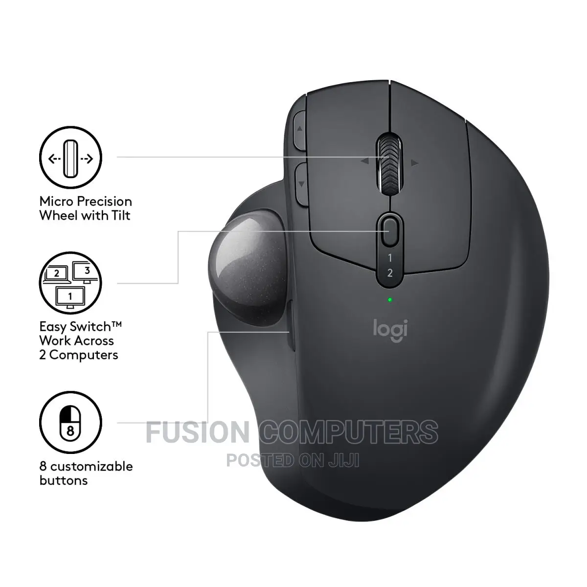 LOGITECH Mx Ergo Wireless Trackball Graphite