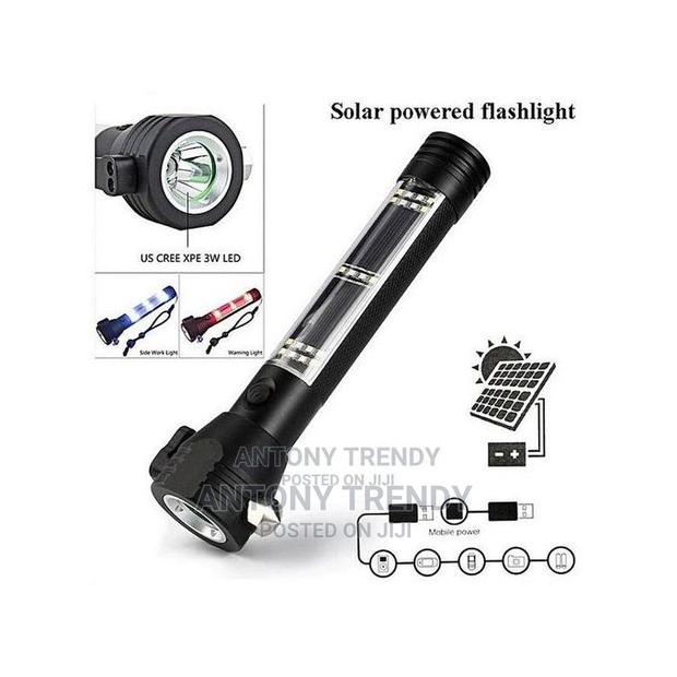 Generic LED Multifunctional Solar Flashlight USB Rechargeabl - thumbnail 3