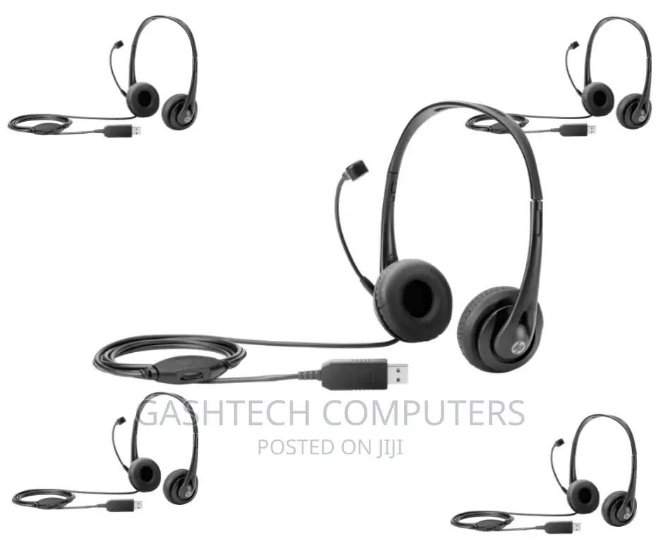 - T1A67AA HP Stereo USB Headset Black