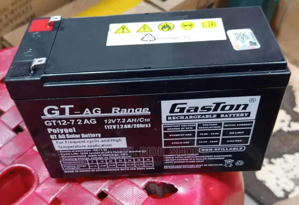 Polygel GT AG 7.2ah 12v Ups Backup Battery Gaston