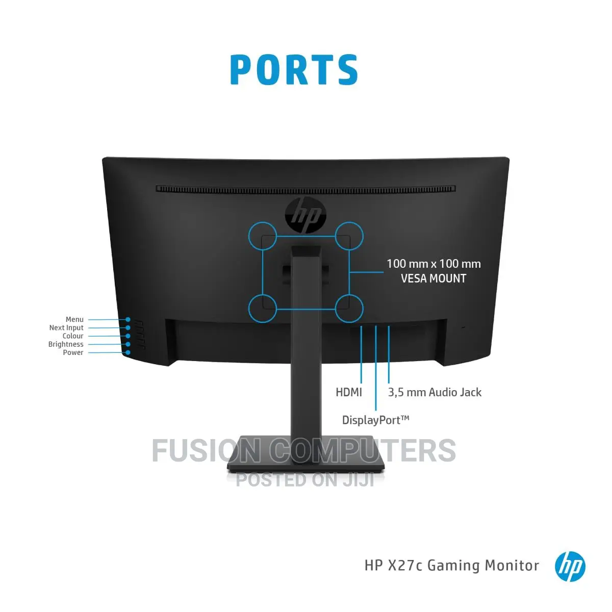 HP Gaming Monitor - X27c - 27in - 1920x1080 (FHD)