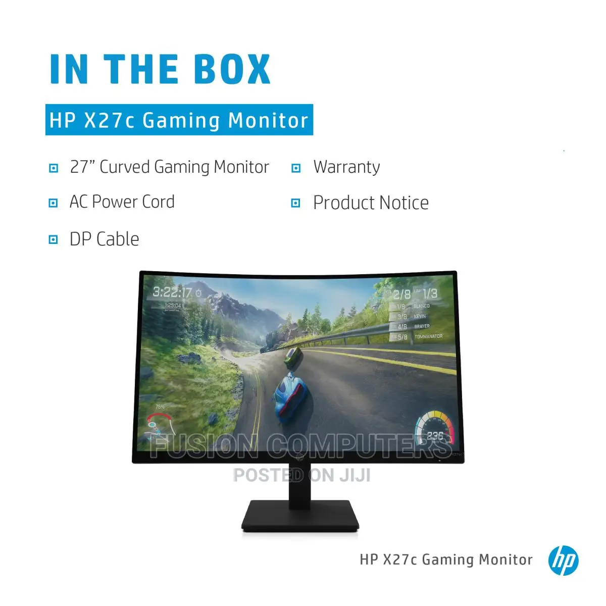 HP Gaming Monitor - X27c - 27in - 1920x1080 (FHD)