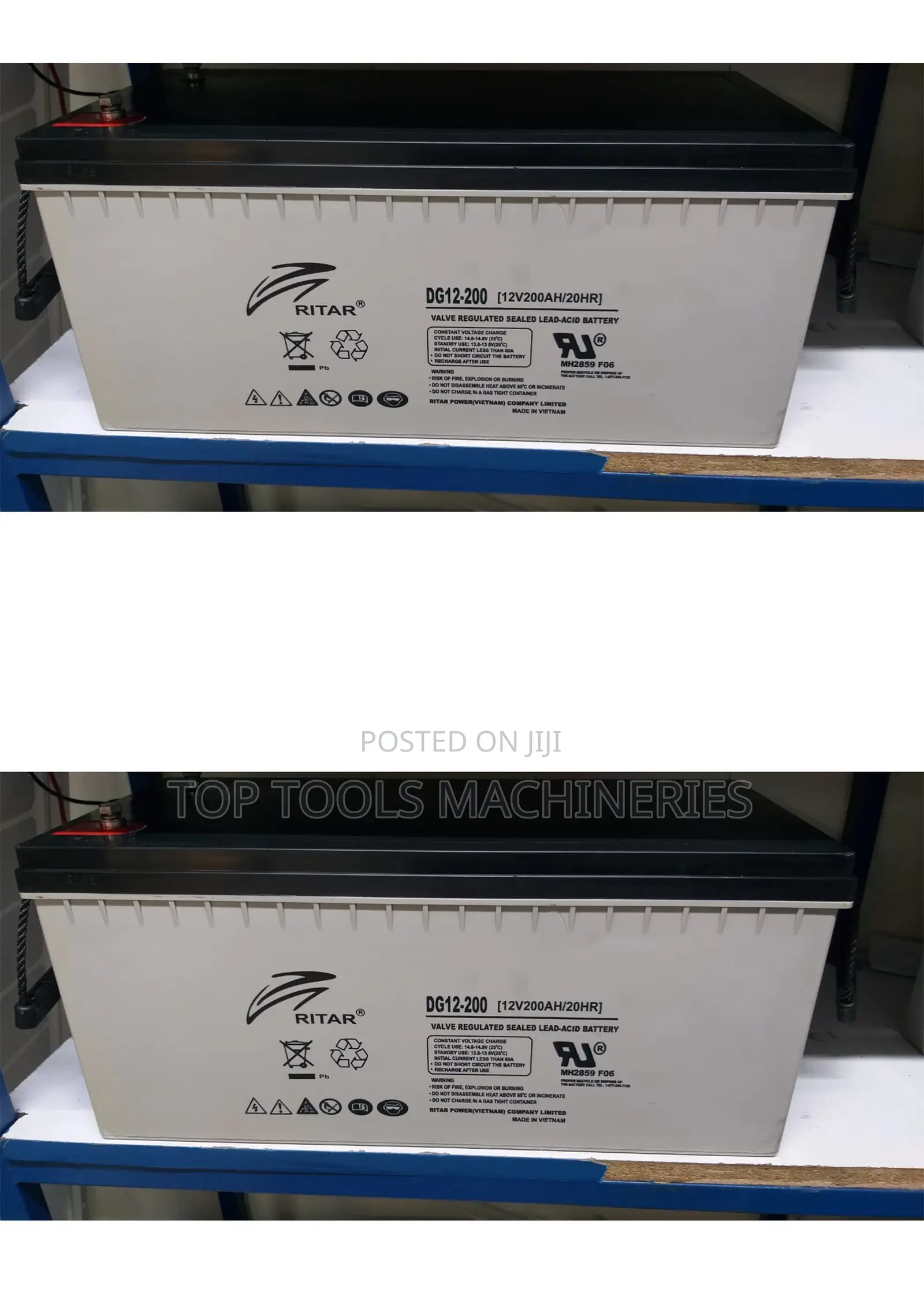 Deep Cycle Lead Acid Solar Battery 200ah 12v Ritar Vietnam