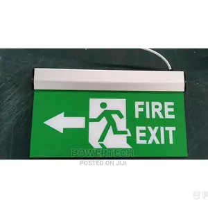 Fire Safety Exit Sign Warning Guidance With Signance Lights