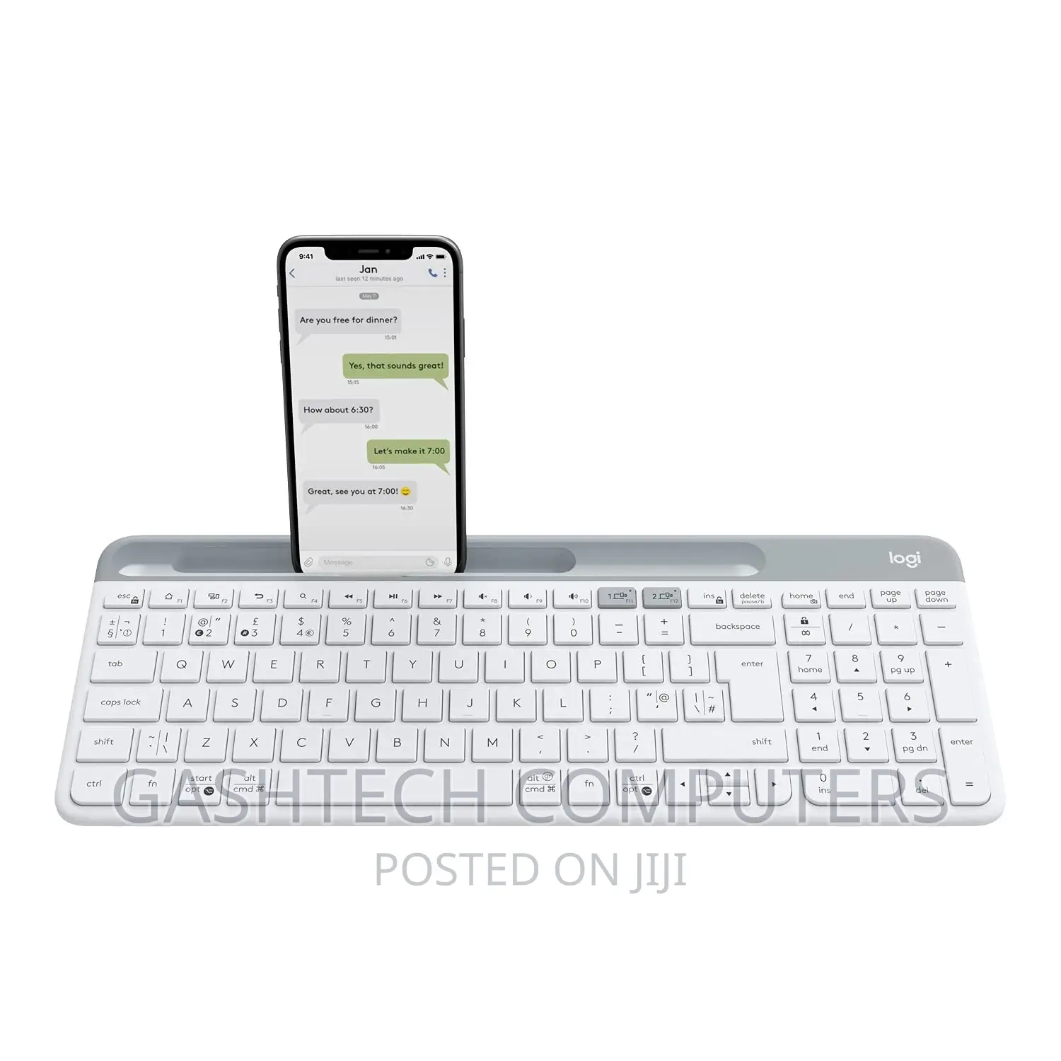Logitech Slim Multi-Device Wireless Keyboard Off-White