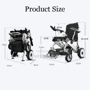 Electric Wheelchair, 100kg Maximum Load Lightweight Foldable
