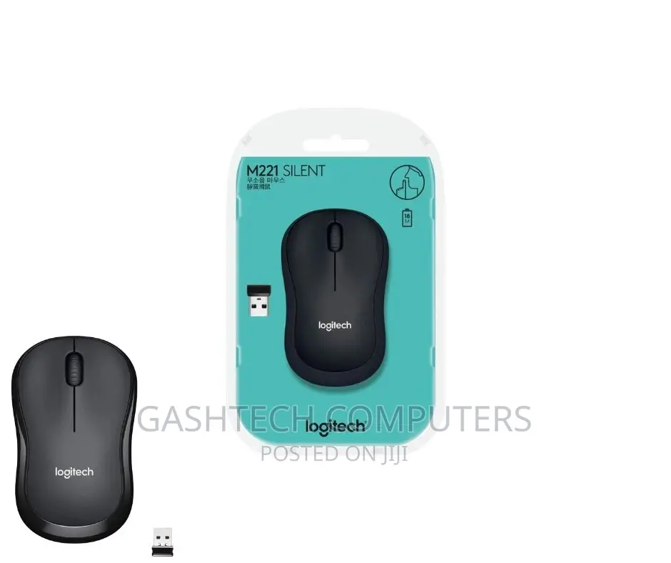 Logitech M221 Silent Wireless Mouse- Charcoal