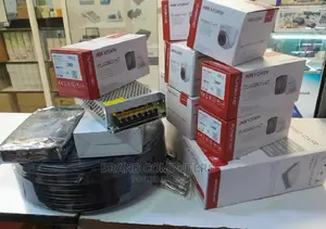 Three Hikvision 3 CCTV Set Camera CCTV Installation Kit