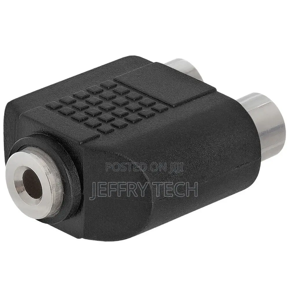 3.5mm Stereo Jack Female to 2 RCA Female Jack Y Splitter Aud
