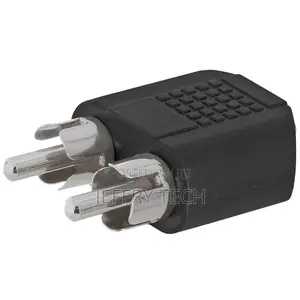 3.5mm Stereo Female Jack to 2x RCA Male Plug Adapter Audio S