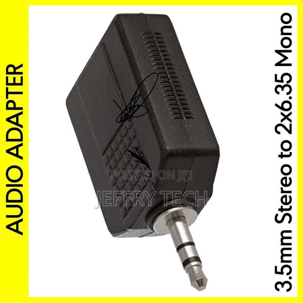 3.5mm Stereo Plug to 2 X 6.35mm Mono Jack Adapter Audio Spli - thumbnail 3