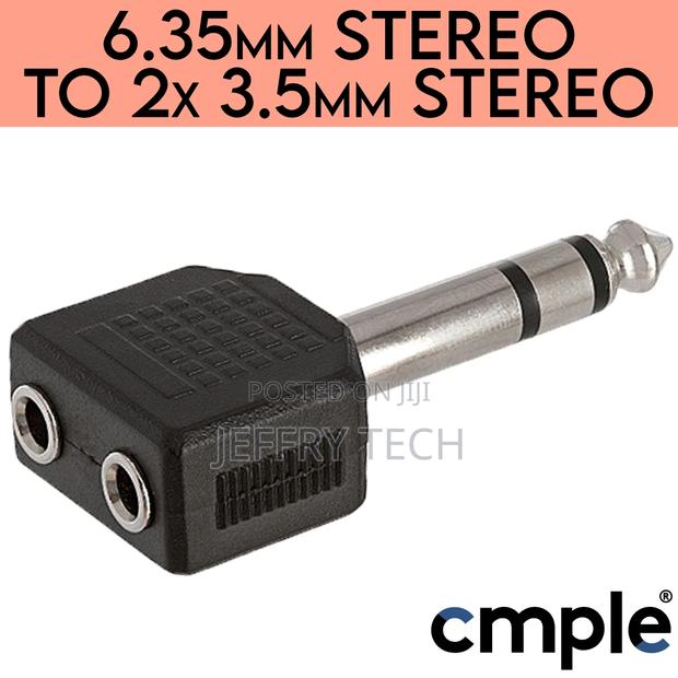 6.35mm to 2x 3.5mm Converter Audio Headphone Adapter 1/4" Y