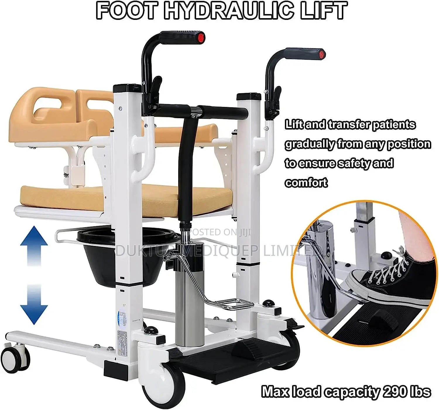 Heavy Duty Hydraulic I-Move/ Patient Transfer Chair 5-in-1