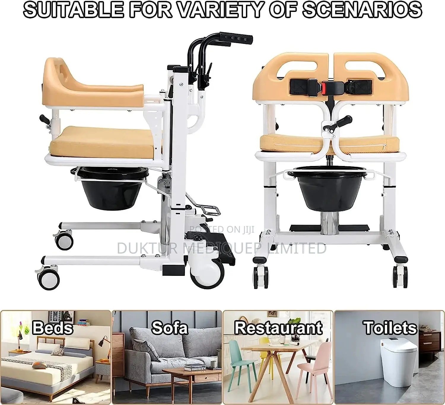 Heavy Duty Hydraulic I-Move/ Patient Transfer Chair 5-in-1