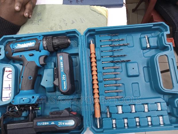 26V Cordless Impact Drill With Accessories