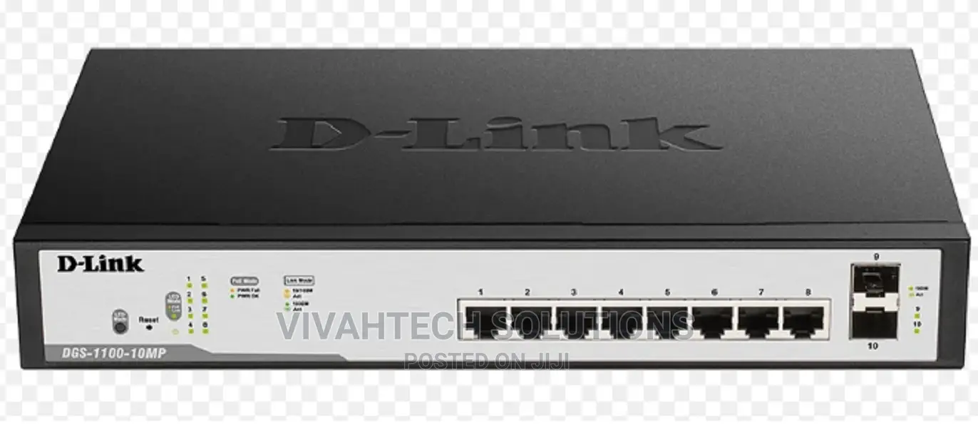 D-Link 8 Port Poe Gigabit Smart Managed Switch + 2 SFP Ports