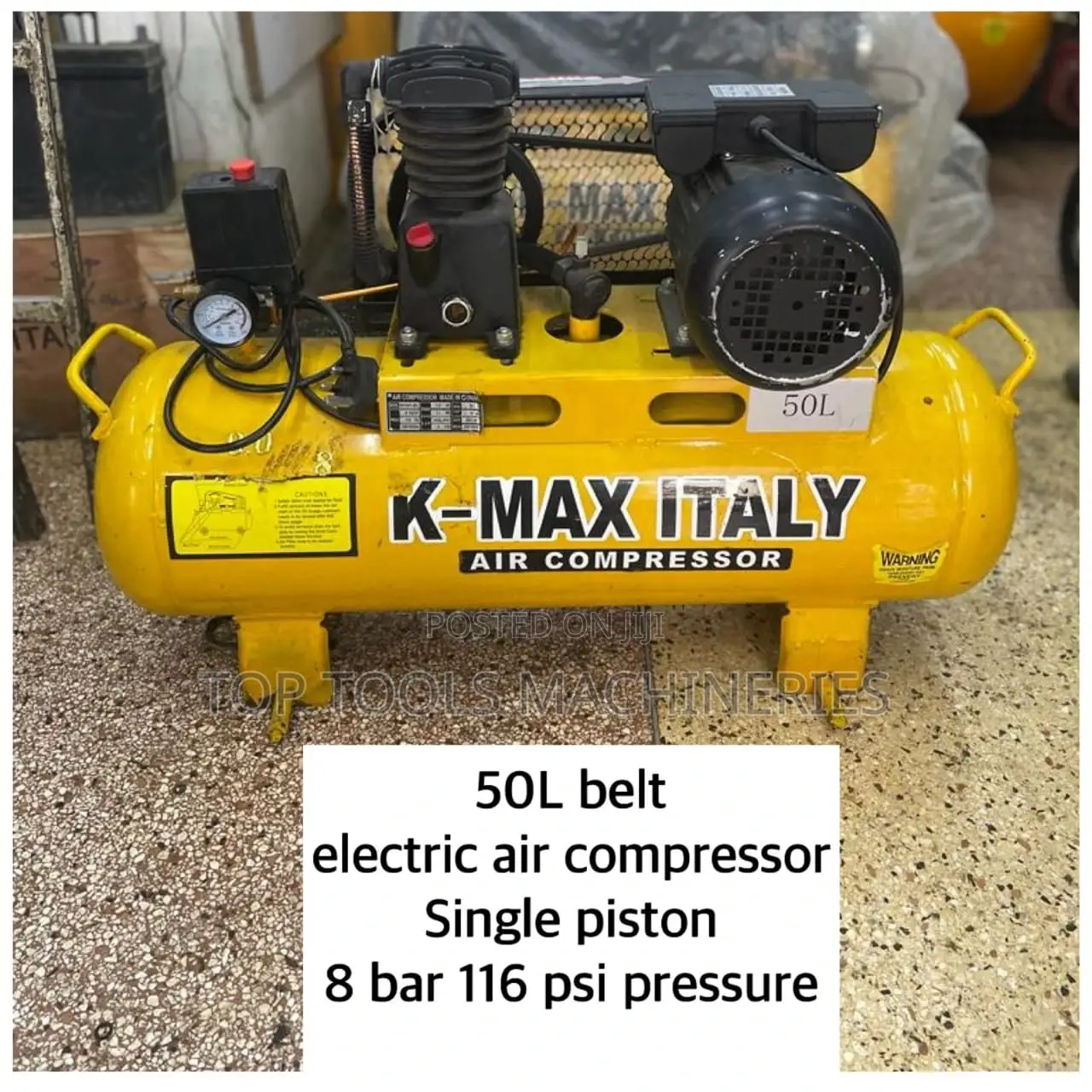50ltrs Belt Air Compressor Single Piston Electric 3hp
