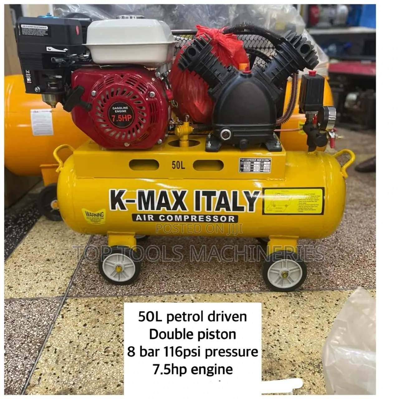 Kmax 50L Petrol Driven Air Compressor 7.5hp