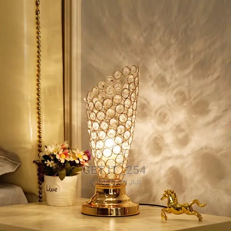 Side Table Crystal Lamp