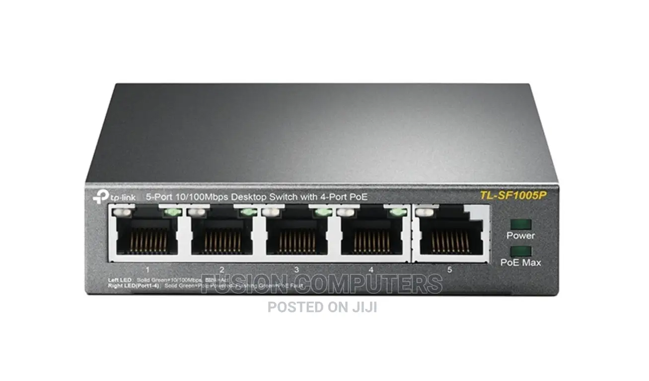 TP-LINK Desktop Switch 5-Port 10/100mbps With 4-Port Poe