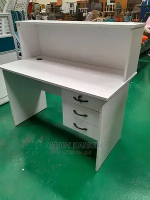 Office White Reception Desk 1m