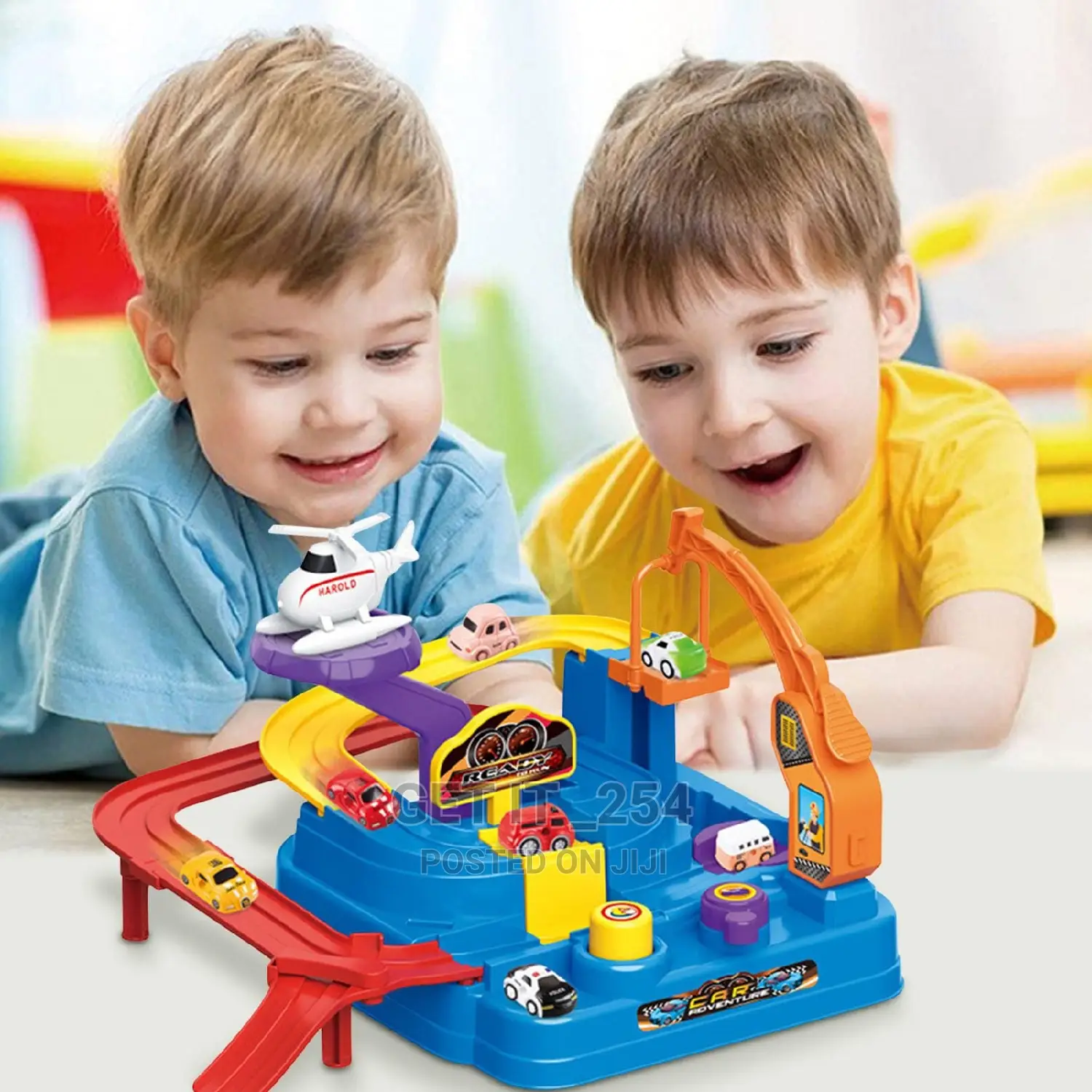 Kids Mechanical Car Adventure Playsets Race Car Track Set