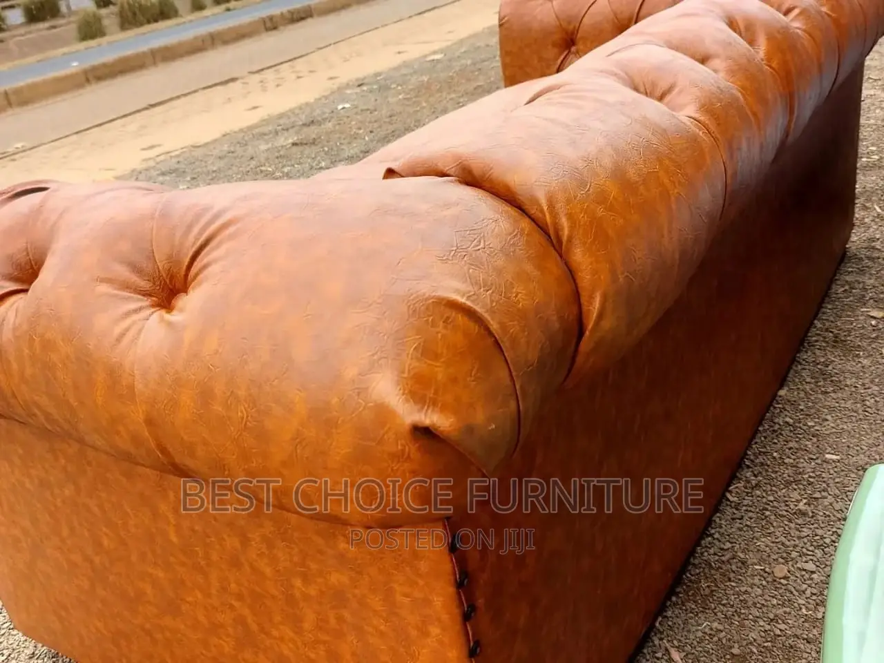 3 Seaters Chesterfield Couch Masterpiece Crafted W/ Elegance in Kahawa