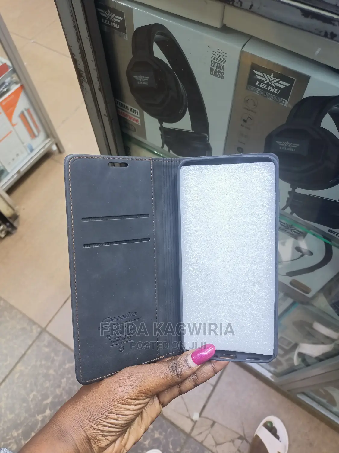 Samsung A12 Caseme Leather Flip Cover