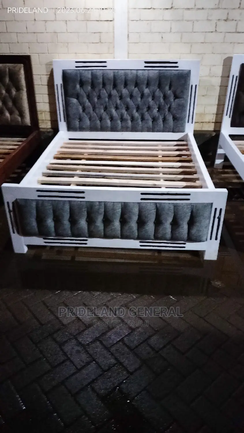 Modern Chester Bed White Hardwood 0012 in Eldoret CBD Furniture, Muthangya Fredrick Jiji.co.ke