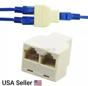 1PC 1 to 2 Ways LAN Ethernet Cord Network Cable RJ45 Female