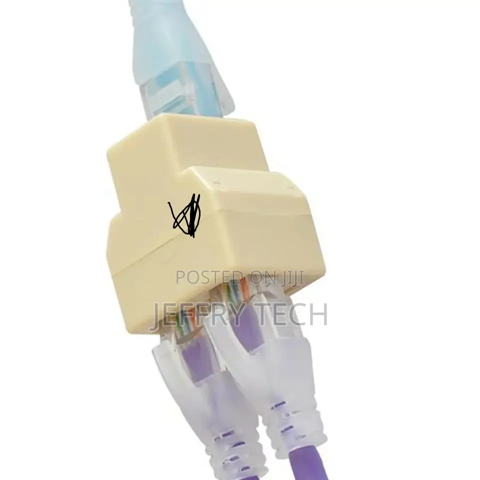 1PC 1 to 2 Ways LAN Ethernet Cord Network Cable RJ45 Female