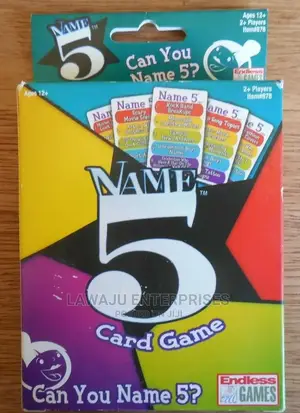 Name 5 Card Game - Age 12+