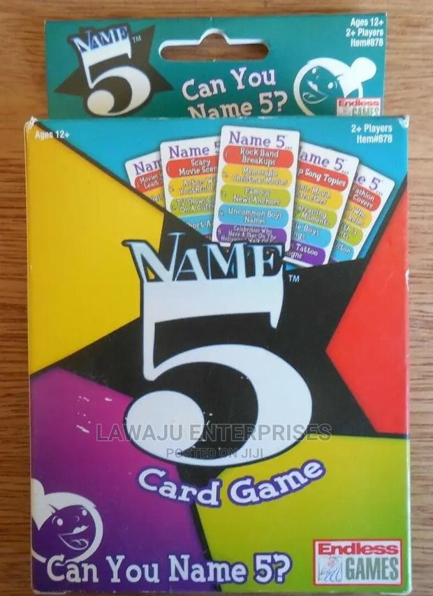 Name 5 Card Game - Age 12+ - main view