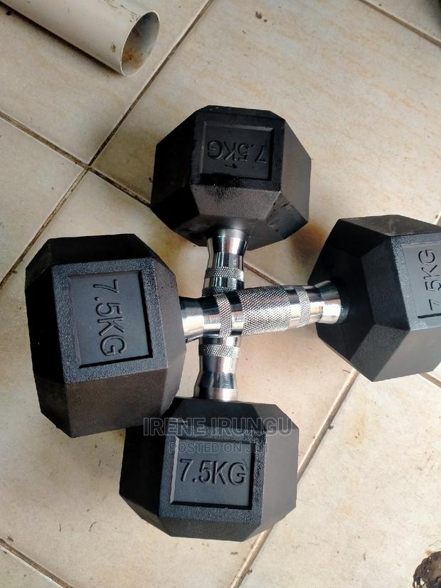 7.5 KGS Hexagon ,Fixed Dumbell - main view
