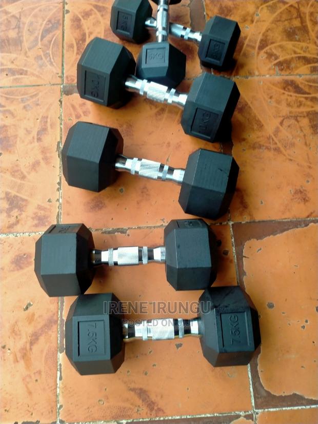 Rubber Coated Dumbells - main view