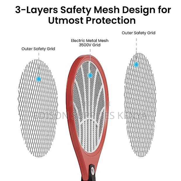 Mosquito Swatter Bat Racket Killer Insect Killer Recharges - thumbnail 2