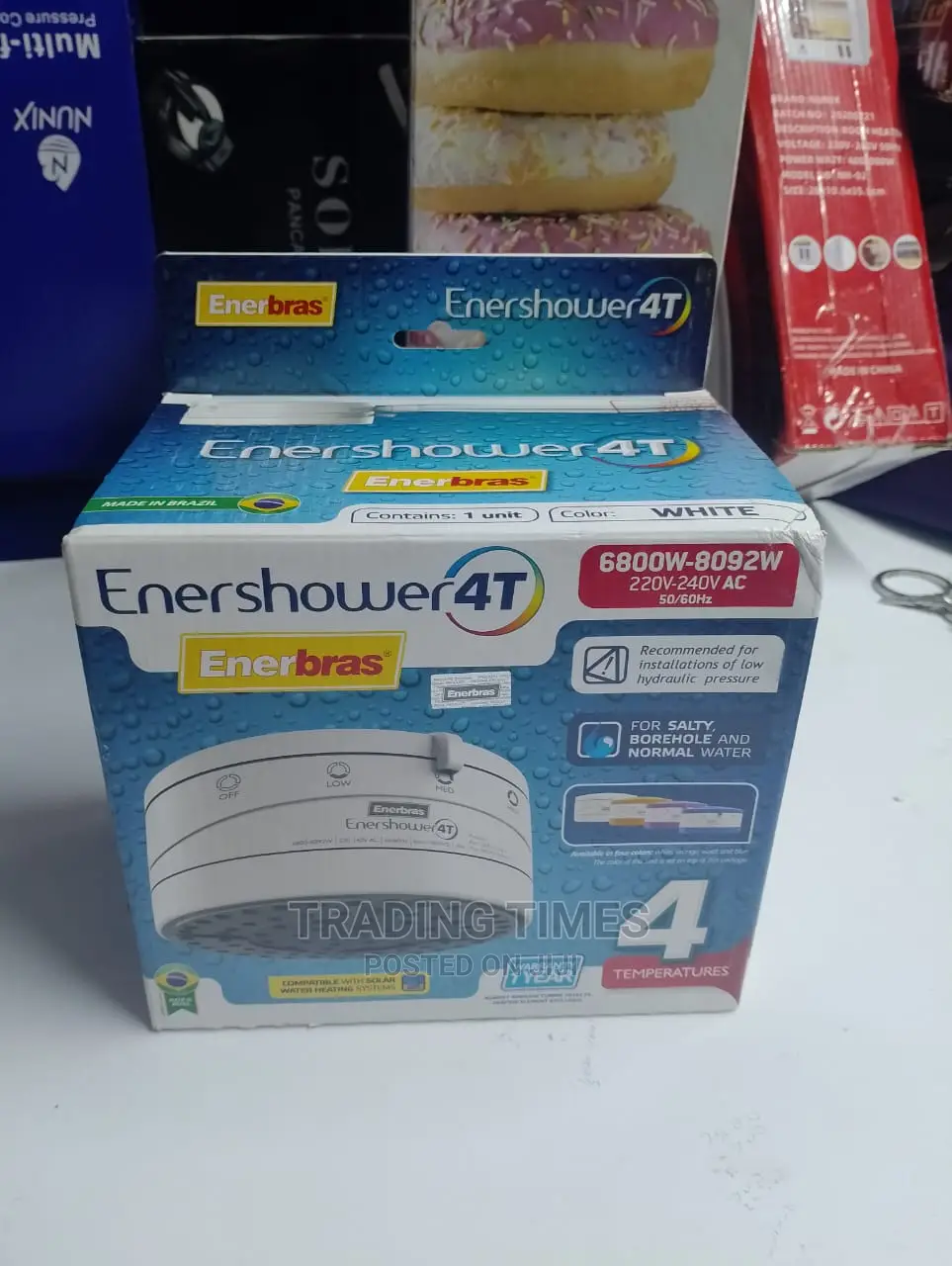 Enerbras ,Salty, Normal and Hard Water Instant Shower