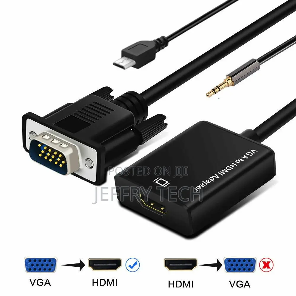 VGA to HDMI Converter 1080P HD Adapter With Audio Cable For