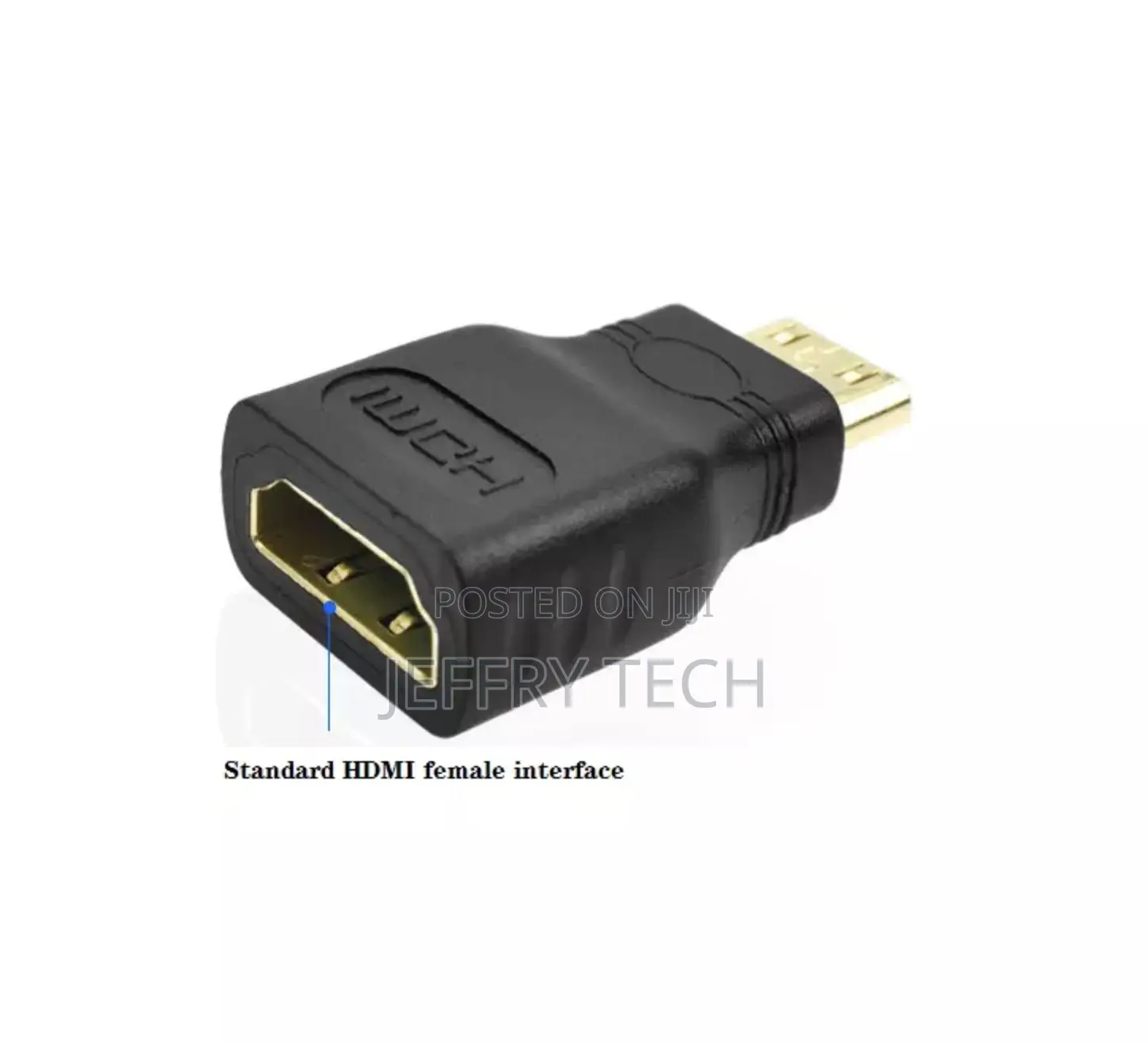 NEW Mini HDMI Male To Standard HDMI Female Adapter Gold Plat