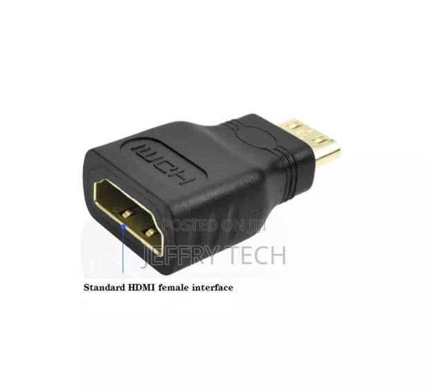 NEW Mini HDMI Male To Standard HDMI Female Adapter Gold Plat