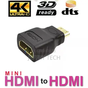 NEW Mini HDMI Male To Standard HDMI Female Adapter Gold Plat