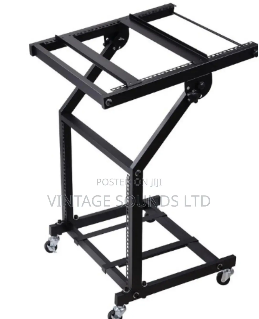 12u Rack Mount Dj Mixer Stand With 4 Universal Swivel Wheels