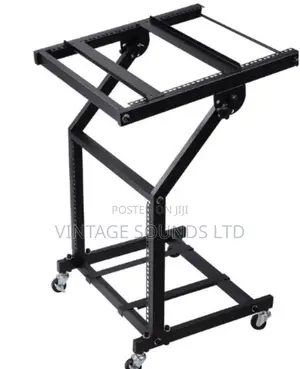 12u Rack Mount Dj Mixer Stand With 4 Universal Swivel Wheels