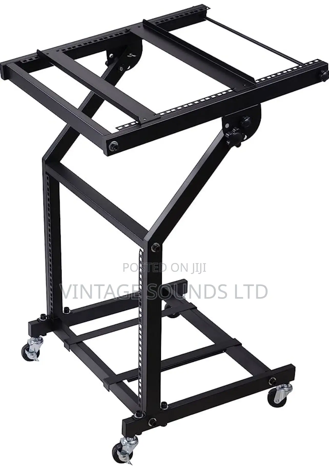 12u Rack Mount Dj Mixer Stand With 4 Universal Swivel Wheels